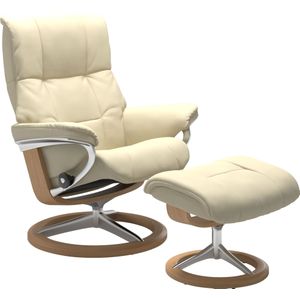 Stressless® Relaxsessel »Mayfair«, (Set, Relaxsessel mit Hocker), mit Hocker, mit Signature Base, Größe S, M & L, Gestell Eiche