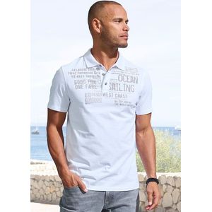 John Devin Poloshirt »mit Print«, Regular-Fit, aus Slub-Qualität, mit Print