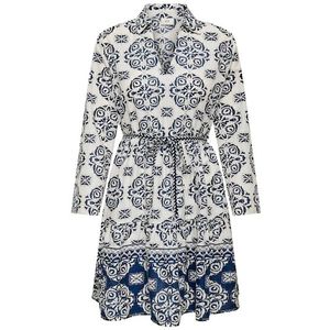 JDY Tunikakleid »JDYANNA 7/8 DRESS WVN«, mit Volant und Bindegürtel