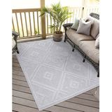 Carpet City Teppich »In-& Outdoorteppich Santorini 454, 3D-Effekt, Raute-Optik«, rechteckig, 5 mm Höhe, Wetterfest & UV-beständig für Terrasse, Balkon, Küche, Flur