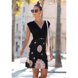 Beachtime Sommerkleid, mit Rückenausschnitt, Jerseykleid in Wickeloptik, Strandkleid