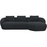 FLEXLUX Wohnlandschaft »Torino, rund, L-Form, Sofa-Ecke mit Recamiere, Longchair-Sofa«, Modernes, organisches Sofa-Design, Kaltschaum, Wellenunterfederung