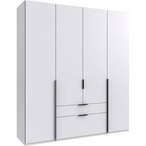 Wimex Drehtürenschrank »Mugano, 135 oder 180cm breit, 208 oder 236cm hoch, Made in Germany«, (mit langen Griffstangen aus Metall), wahlweise mit oder ohne Spiegel, mit Schubladen
