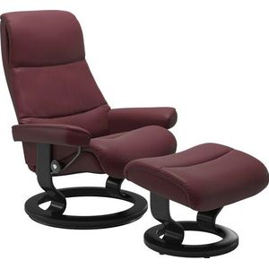 Stressless® Relaxsessel »View«, (Set, Relaxsessel mit Hocker), mit Classic Base, Größe L,Gestell Schwarz