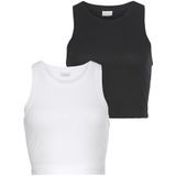 LASCANA Crop-Top, (2er-Pack), aus weicher Rippware, sommerliche Basic Tops