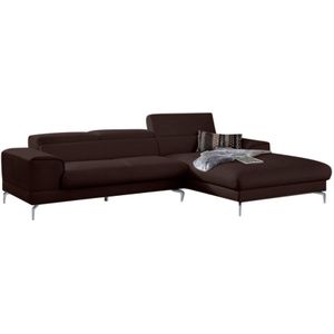 W.SCHILLIG Ecksofa »piedroo, Designsofa mit tollem Sitzkomfort, bequem und elegant, L-Form«, Kopfteilverstellung, wahlweise mit Sitztiefenverstellung, Breite 303cm