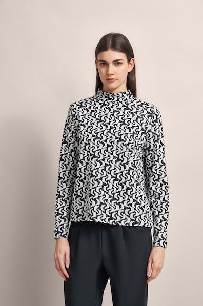 bugatti Langarmshirt, mit grafischen Mustern