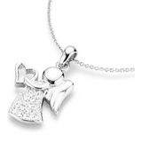 Firetti Kette mit Anhänger »Schmuck Geschenk Silber 925 Halsschmuck Halskette Ankerkette Herz«, mit Zirkonia (synth.)