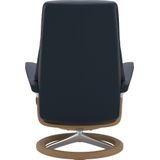 Stressless® Relaxsessel »View«, (Set, Relaxsessel mit Hocker), mit Signature Base, Größe S,Gestell Eiche