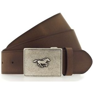 MUSTANG Koppelgürtel, Mit charakteristischer Koppelschließe, im Vintage-Look, 4 cm