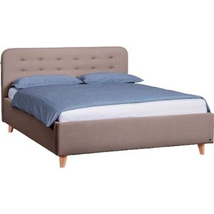 TOM TAILOR HOME Polsterbett »NORDIC BED«, mit Knopfheftung im Kopfteil, Füße Buche natur