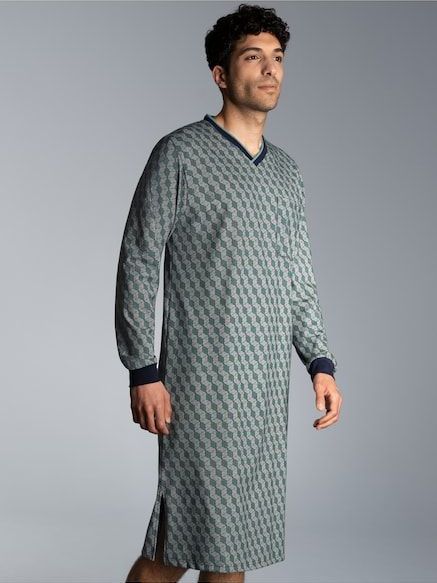 Trigema Pyjama »TRIGEMA Nachthemd mit Allover-Print«, (1 tlg.)