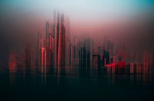 Papermoon Fototapete »Photo-Art CARMINE CHIRIACO, ABU DHABI SKYLINE«