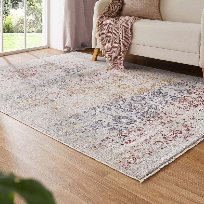 LUXOR living Teppich »Rocco«, rechteckig, 11 mm Höhe, Vintage-Look, florales Design, mit Fransen, Wohnzimmer, Schlafzimmer