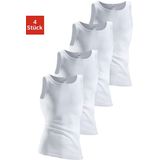 Clipper Unterhemd, (4 St.), aus Doppelripp, Tanktop, Unterziehshirt