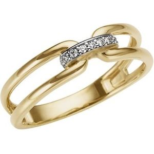 Firetti Diamantring »Schmuck Geschenk Gold 333 Damenring Goldring Kettenglied«, mit Brillanten