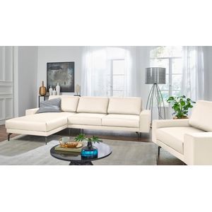 Creation BY ROLF BENZ Ecksofa »CR.450, Designecksofa, L-Form«, Armlehne breit und niedrig, Alugussfüße in umbragrau, Breite 274 cm