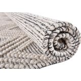 THEKO Wollteppich »Visby - 702«, rechteckig, 10 mm Höhe, Handweb Teppich, reine Wolle, handgewebt, Rauten Design, mit Fransen