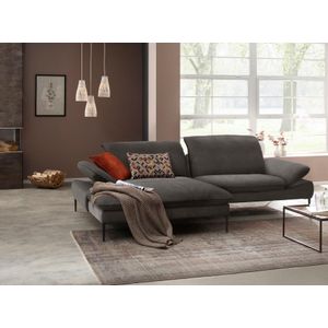 W.SCHILLIG Ecksofa »enjoy&MORE, Designsofa, elegant und bequem, L-Form«, Sitztiefenverstellung, Füße schwarz pulverbeschichtet, Breite 294 cm