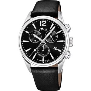 Lotus Chronograph, Armbanduhr, Quarzuhr, Herrenuhr, Stoppfunktion, Lederarmband, Datum