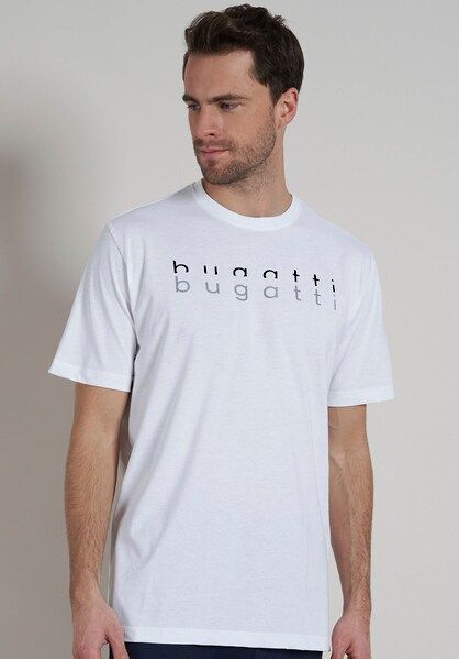 bugatti T-Shirt, (1 tlg.), mit angenehmen Tragekomfort