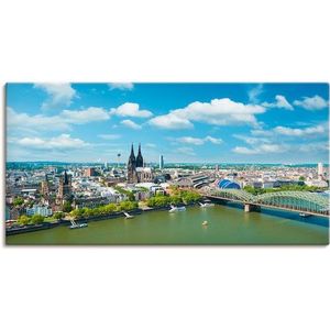 Artland Leinwandbild »Köln Rheinpanorama«, Deutschland, (1 St.), auf Keilrahmen gespannt
