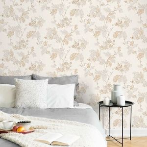 Superfresco Easy Vliestapete »Kimono Weiss/Gold 10mx52cm«, natürlich