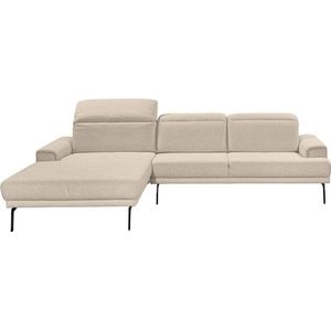 Musterring Ecksofa »MR 4580«, mit Kopf- und Sitztiefenverstellung, Metallfuß chrom, 288 x 193/220cm
