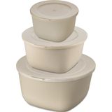 KOZIOL Frischhaltedose »CONNECT BOX SET STOCKHOLM«, (Set, 3 tlg., 3er-Set), spülmaschinengeeignet+Mikrowellen-,melaminfrei, 1, 2, 4 Liter