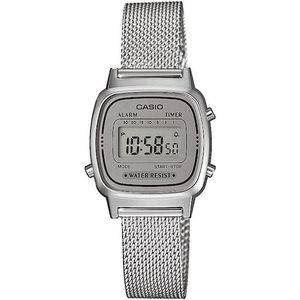CASIO VINTAGE Chronograph, Quarzuhr, Armbanduhr, Damenuhr, Digitaluhr, Edelstahlarmband, Datum