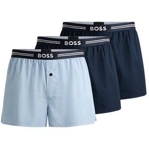 BOSS Boxershorts »3P Woven Boxer«, (Packung, 3 St., 3er Pack), mit Eingriff mit Knopf