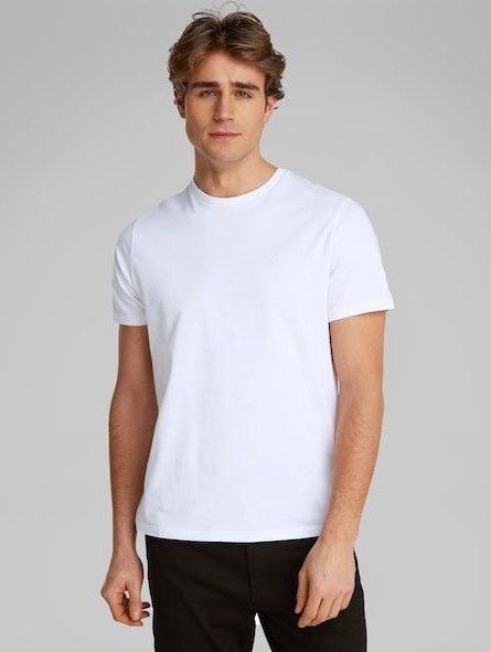 Calvin Klein Jeans T-Shirt »SS SMOOTH CTTN SOLID CREWNK TEE«, mit Logo