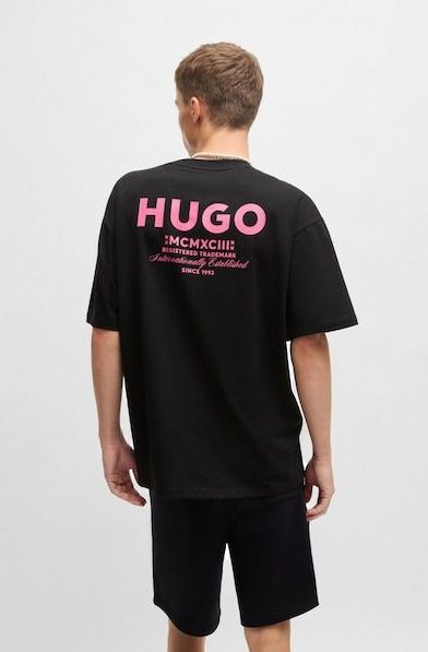 HUGO Blue T-Shirt »Nalono«, mit Logodruck, Oversized Look mit Backprint