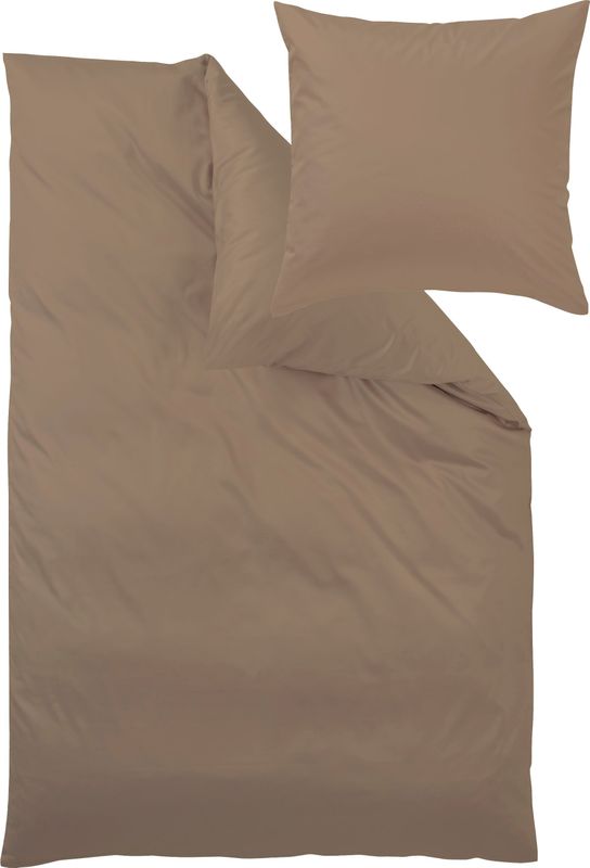 Curt Bauer Bettwäsche »Uni-Mako-Satin aus 100% Baumwolle, Bett- und Kopfkissenbezug mit Reißverschluss, pflegeleicht, STANDARD 100 by OEKO-TEX® und Made in Green zertifiziert, auch ganzjährig geeignet, edle Haptik«, (2 tlg.)