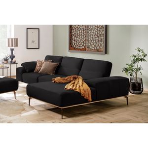 W.SCHILLIG Ecksofa »run, Designsofa mit tollem Sitzkomfort, L-Form«, mit Holzsockel, Füße in Bronze pulverbeschichtet, Breite 299 cm