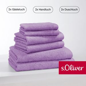 s.Oliver Handtuch Set »s. Oliver, besonders weich und saugfähig,«, (Set, 6 St., 2 Gästetücher 30x50 cm-2 Handtücher 50x100 cm-2 Duschtücher 70x140 cm), 2 Gästetücher 30x50, 2 Handtücher 50x100, 2 Duschtücher 70x140
