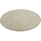 Wecon home Wollteppich »Hamptons THIRTEEN«, rund, 10 mm Höhe, Schurwolle, Kurzflor, Wohnzimmer, Schlafzimmer, elegant, Wellen-Design