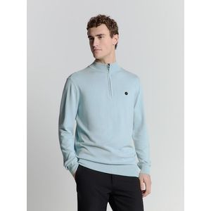 NO EXCESS Rundhalspullover »No Excess Sweatshirt mit halbem Reißverschluss«