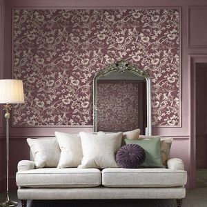 LAURA ASHLEY Vliestapete »Summerhill Blackberry«, geblümt, 10mx52cm (ca. 5m2)