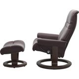 Stressless® Relaxsessel »Sunrise«, (Set, Relaxsessel mit Hocker), mit Classic Base, Größe M, Gestell Wenge