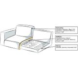 Places of Style Schlafsofa »GOLDPOINT Ecksofa 264 cm, Liegefläche (140/200cm), L-Form,«, Bettfunktion, Bonell-Federkernmatratze und Dauerschläfer-Funktion
