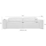 Egoitaliano 2,5-Sitzer »Beverly, Designsofa mit erstklassigem Sitzkomfort und tollen Details«, Breite 242 cm, verstellbare Kopfteile
