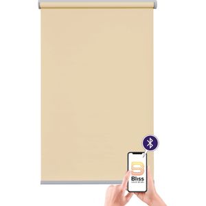 sunlines Elektrisches Rollo »Las Vegas«, verdunkelnd, Verdunkelung, mit Bohren, freihängend, appgesteuert via Bluetooth, mit Motor und Akku, silberner Fallstab