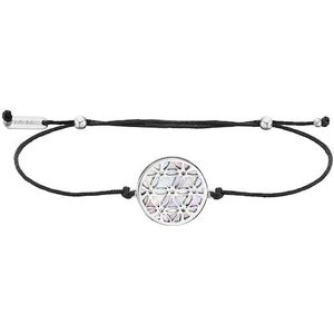 Julie Julsen Armband »925/- Sterling Silber Blume des Lebens mit Textilband«