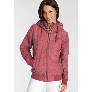 Ragwear Outdoorjacke »NUGETTKA PRINT O«, mit Kapuze, mit Pünktchen Muster