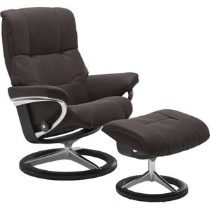 Stressless® Relaxsessel »Mayfair�«, (Set, Relaxsessel mit Hocker), mit Hocker, mit Signature Base, Größe S, M & L, Gestell Schwarz