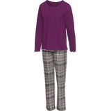 LASCANA Pyjama, (2 tlg.), mit Flanellhose im Karomuster