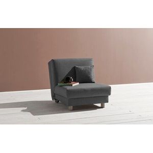 ell + ell Schlafsofa »Enny«, Liegefläche Breite 80 cm, Liegehöhe 40 cm, Füße alufarben, Rückenlehne