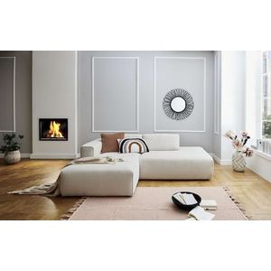 andas Ecksofa »Noord«, mit Kedernaht, Breite 227 cm, Cord, Struktur, Webstoff