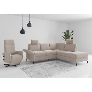 Home affaire Ecksofa »Rochelle«, optional: Armteilverstellung, klappbar, Bettkasen